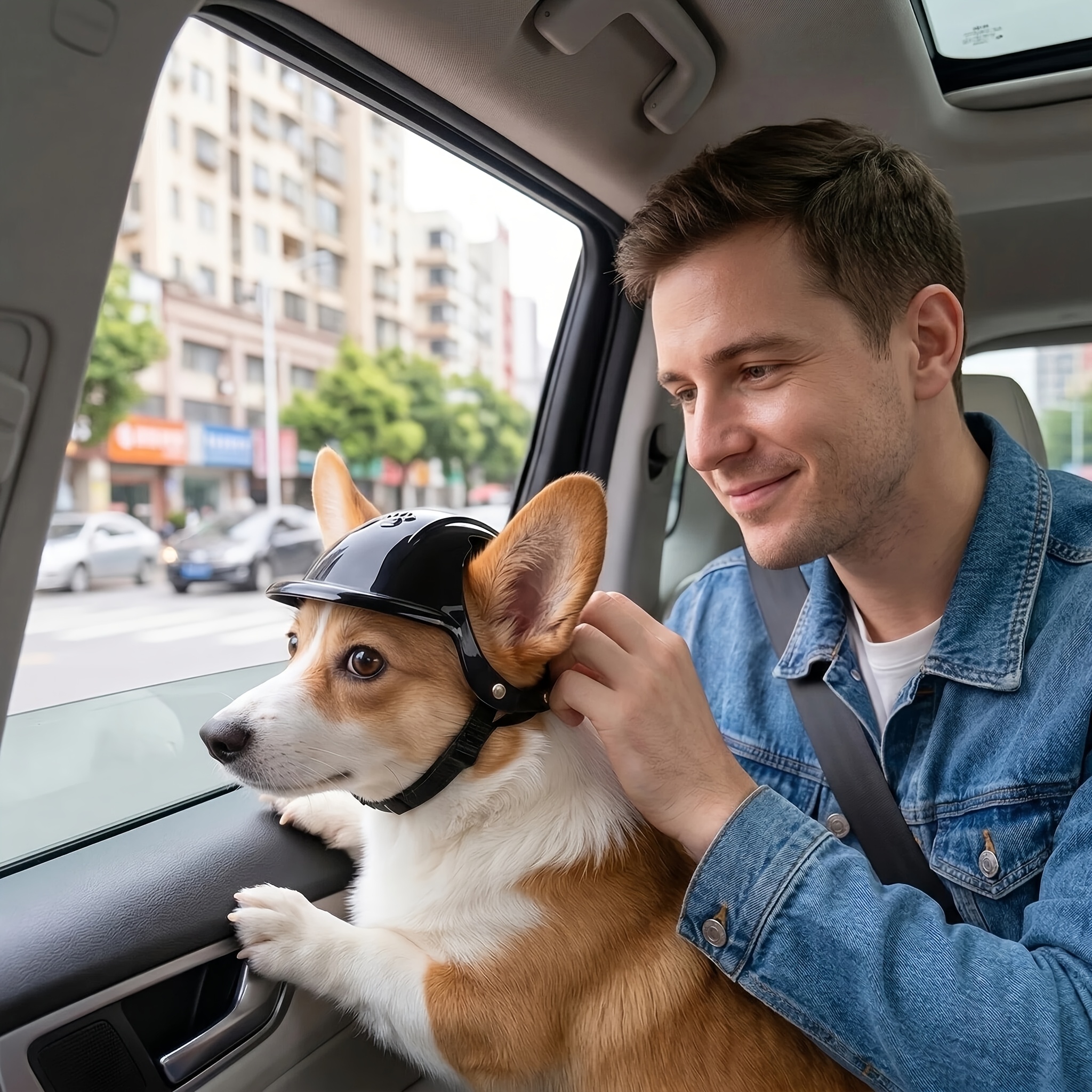 Motorcycle Gear Dogs - Pet Head Ears Helmet Hat, Motorcycle
