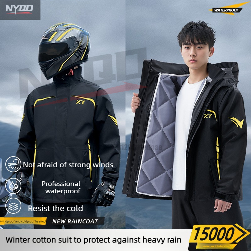 Motorcycle Rain Suit - Winter warmth Motorcycle Raincoat Suits Men