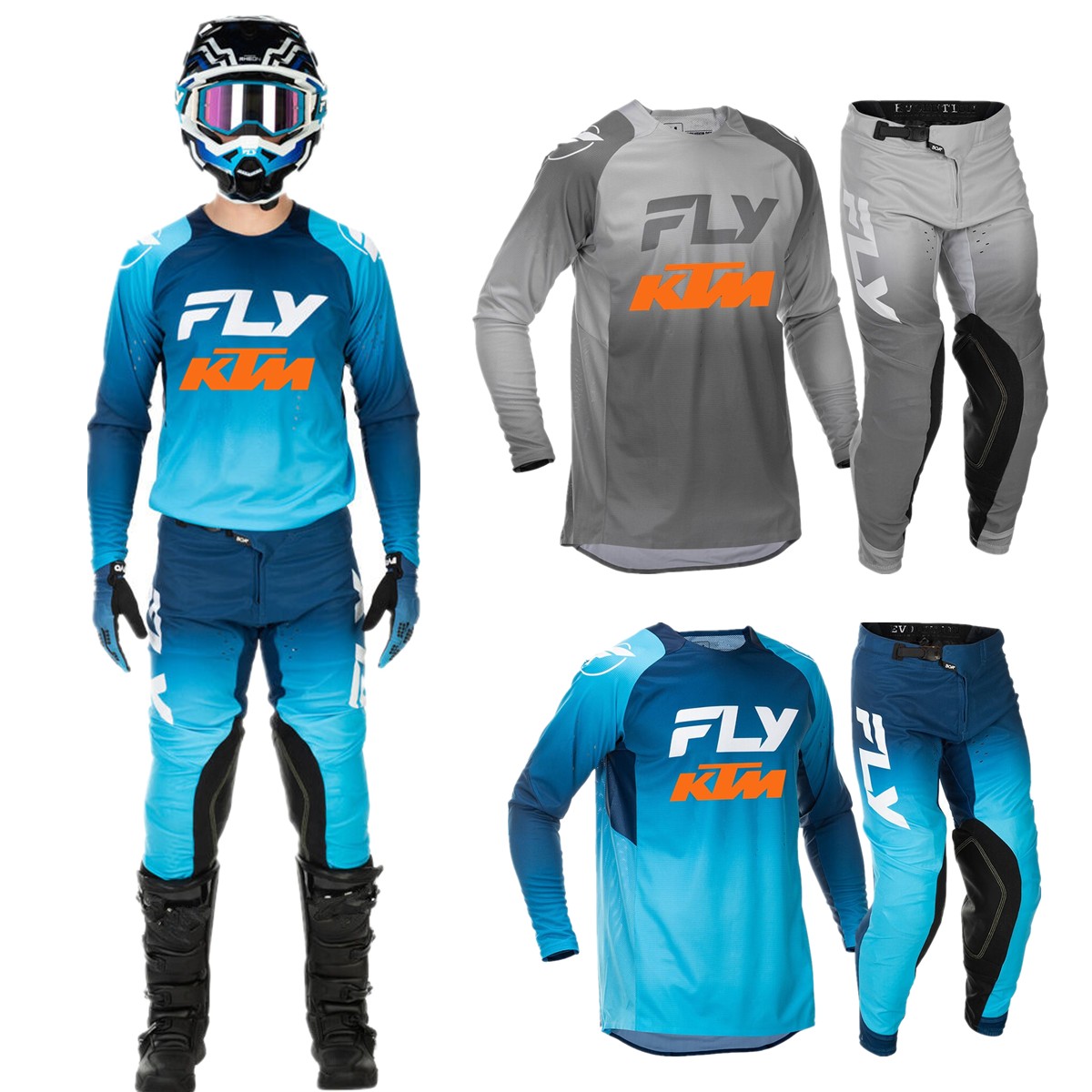 Motorcycle Gear Bundle - 2026 GREY Moto Gear Set Motocross