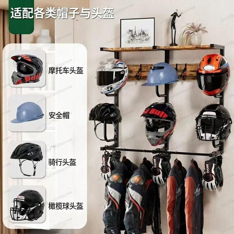 Wall-mounted helmet rack, mult – Motorcycle Gear Garage Storage Bewertung und Preis