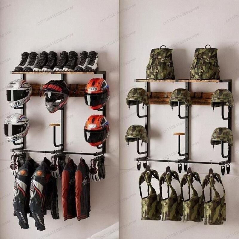 Wall-mounted helmet rack, mult – Motorcycle Gear Garage Storage Bewertung und Preis