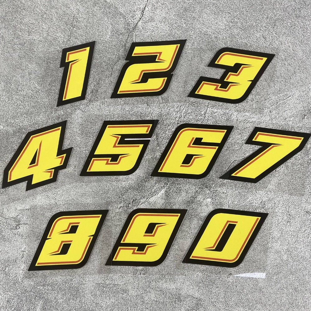 1PC 0123456789 Yellow Number M – Motorcycle Gear Yellow Bewertung und Preis