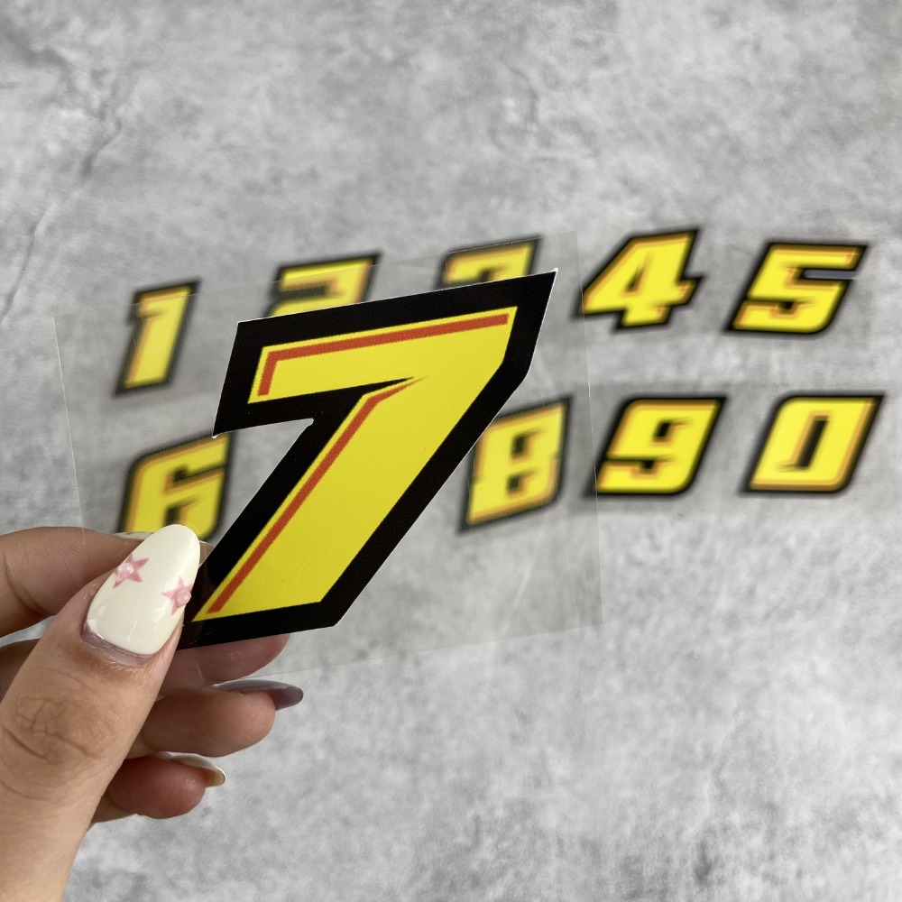 1PC 0123456789 Yellow Number M – Motorcycle Gear Yellow Bewertung und Preis
