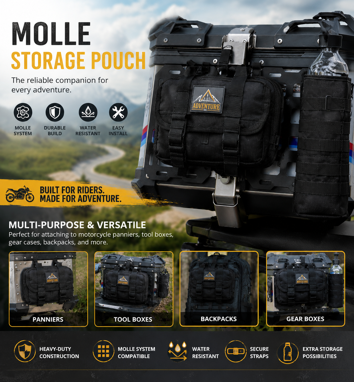 Motorcycle MOLLE Panel Front M – Motorcycle Gear Wardrobe Bewertung und Preis
