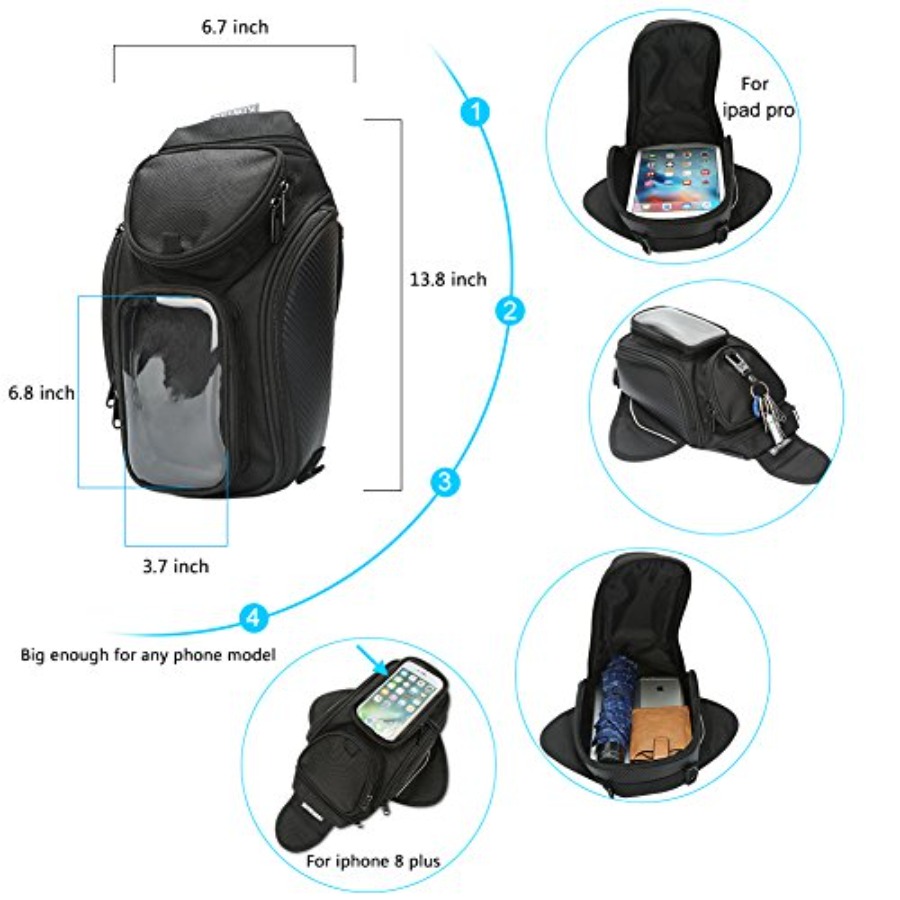 Motorcycle Tank Bag, Water Res – Magnetic Tank Bag Bewertung und Preis