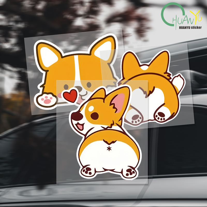 Car Cartoon Car Sticker Corgi  – Motorcycle Gear Auto Bewertung und Preis