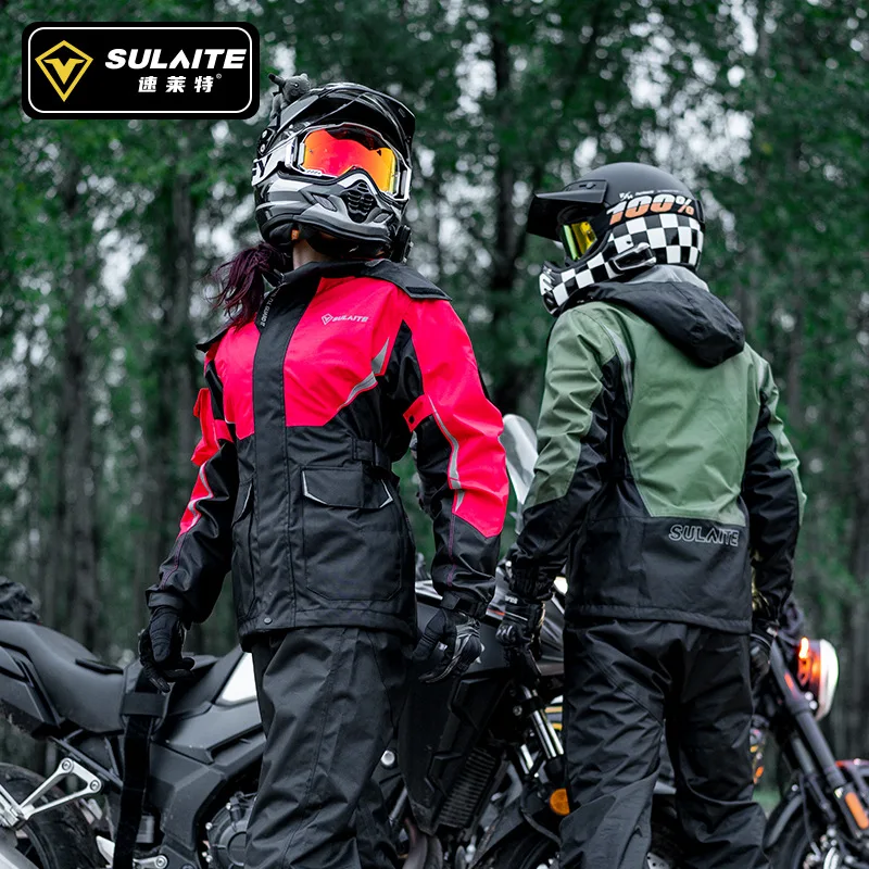 Men Women Waterproof Motorcycl – Motorcycle Rain Suit Bewertung und Preis