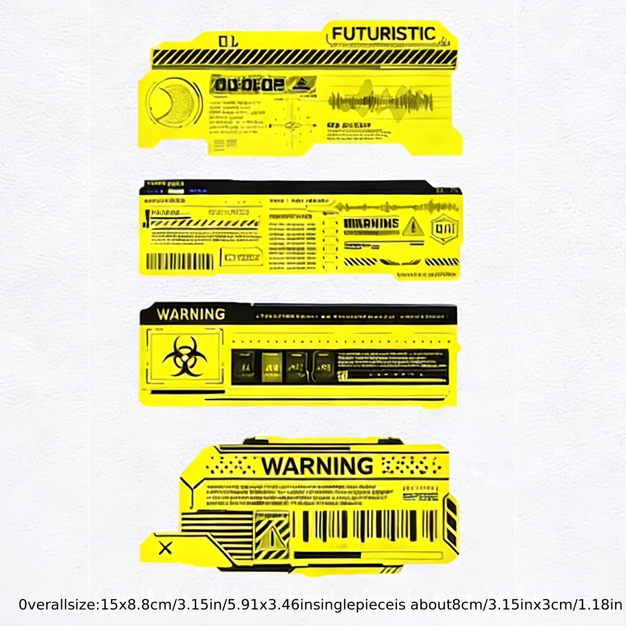 1Set Cyberpunk JDM Warning Sti – Motorcycle Gear Yellow Bewertung und Preis